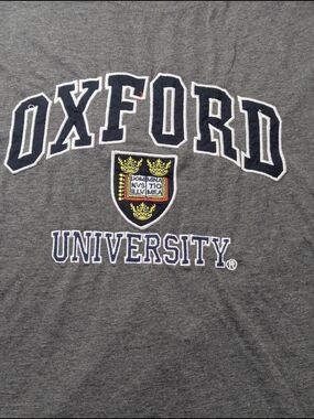 Oxford University Est. 1231 Men's  Grey Logo Tshirt XL